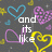Pixelated heart-shaped icons in cyan, purple, and yellow overlay a dark gray background with white text fragments.