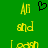 Green background with yellow text 'AG', 'and', and 'Learn' arranged in a , plus a black pixelated heart symbol above the top-left text
