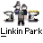Animated contact sheet of Linkin Park-themed AIM buddy icons showing character groupings and winged figures across 7 frames with consistent text labeling.