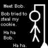 Pixel art stick figure hangs from noose with text about stealing a cookie, featuring 'haha Bob' and '=)' expressions.