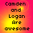 Four identical display pixelated text on a gradient background shifting from yellow to pink