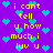 Pixelated purple background with cyan hearts and yellow text reading "i cant tell u how much i luv u" in a repeating pattern.