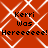 Red background with white diamond lattice pattern and black text reading 'Kerri Was Hereeeee! Herereee!' repeated in two