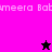 Pixelated text repeats across a split background with two star icons, one black and one pink.
