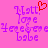 Pixelated text on pink background with red heart symbol above 'Matt.'