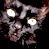Animated contact sheet showing two frames of a pixelated cat-like creature with glowing eyes and a blue background containing the text 'CoolBuddy.com' in stylized lettering.