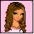 Pixel art of a female character with long brown hair, blue eyes, and a pink top, alongside text variations of 'Crazy', 'Bout', and 'Boyz' in pink and black lettering on a pink background.