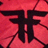 Red and black pixelated icon with stylized symbol on left, red text 'Rise with the FALLEN' on right against black background.