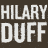 A contact sheet of 10 animated frames showing Hilary Duff promotional artwork with repeated text elements and a central portrait, arranged in a 4x3 grid on a gray background.