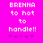 Pixelated text on bright pink background with purple star-like symbols below, showing animation change in symbol positions.