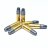 Pixelated static image of a golden-brown object with dark gray accents, resembling a stylized train or mechanical structure against a white background.