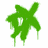 Green stylized X with dripping effect on white background, transitioning to green X over dark vehicle and then over green structure.