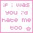A 48x48 pixel animated contact sheet showing two frames of a pink text-based buddy icon with a star animation change.