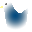Two pixelated bird icons with blue-gray bodies, yellow beaks, and white heads against a gray background; one has an open eye, the other closed.