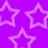 Three light purple stars on a solid bright purple background with no visible text or additional elements.