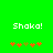 Green background with white text 'Shoko!' above two of orange and green pixelated symbols