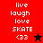 Pixelated text and symbols on red, dark red, black backgrounds with animated star icons.