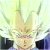 Pixelated image of a figure with light-colored hair and dark clothing against a gradient background.
