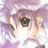 Pixelated anime-style character with light purple hair and large brown eyes, positioned next to black background with white text.