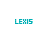Animated contact sheet of a pixelated text logo transitioning from 'LEXIS' to 'SEXI' across 25 sampled frames, showing progressive character removal and color shifts on white background.