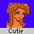 Animated contact sheet of a pixel art character with brown hair and green eyes, displayed across 10 frames on a blue background with scattered colored stars.