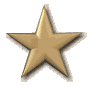 Six golden star icons arranged in two on a light gray background, with varying sizes and shading