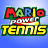 Pixelated graphic shows 'Mario Power Tennis' text on blue background with Donkey Kong character on red side.
