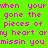 Bright green background with repeating pink text and scattered orange stars, animated with text and star movement.