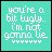 nine turquoise square icons with white pixelated text reading "you're a bit fugly. i'm not gonna lie" and yellow-and-white heart symbols at the bottom, one icon is gray