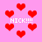 Pixelated red hearts float on a pink background with repeated white text 'NICK!!!!' in four locations.
