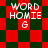 Red and green checkered background with white text "WORD HOMIE G" repeated in four positions, two with square and two with diamond