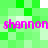 Green pixelated background with two of pink text reading "shannon shannon" in a stylized font