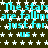 A static digital image with repeated text and star patterns on a dark background.