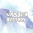 identical icons with a light blue watercolor background, each displaying the text 'LOVE IS A MYSTERY' in varying shades of blue and gray