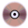 Four circular icons with gradient brown and purple hues, each featuring a central black dot surrounded by white and dark rings on a gray background.