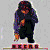 Six pixelated character icons arranged in two , each with a name label below; one black displays text and an orange symbol