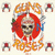A 512x256 contact sheet showing two animated frames of a Guns N Roses icon with a skull logo and a guitarist performing on stage.