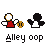 Pixel art animation of two figures in red and black clothing interacting with a golden basketball, showing sequential motion changes.