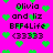 Pixelated icon with bright pink background, green heart shapes scattered throughout, and black text reading "Olivia and liz BFF4Life (3333)" in two vertical