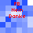 Red text 'FB', 'Nein', 'Danke' on blue pixelated background with white and light blue squares.