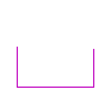 Animated sequence showing a purple rectangular frame filling with horizontal gray lines from bottom to top