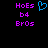 Pixelated text and a heart symbol on black background; left side shows blue heart, right side does not.