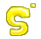 Four yellow 3D-rendered 'S' shapes with white outlines and small yellow squares positioned above or near each 'S' on a gray background.