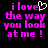 Pixelated text in bright pink on black background with a white heart symbol replacing the 'o' in 'love', displayed across two side-by-side frames.