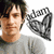 A person in a gray shirt appears with a pixelated 'LOVE' icon; the right side changes from red text to empty space.