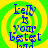 Blue text reading "Kelly is your best friend" on a green and yellow spiral background with pixelated appearance.
