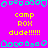 A static pixel art image with a bright pink background, featuring repeated text and decorative borders.