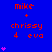 Blue background with red text 'mike + chrisy 4 eva' and pink heart symbols in three vertical , each showing different numbers of hearts