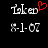 Pixelated text 'Taked' with a red heart symbol above the 'd', and '8-1-07' below, displayed in two identical side-by-side on a black background
