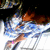 Animated sequence showing a character in blue and white clothing with brown hair, performing a motion against a dark background.